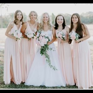 Blush pink bridesmaid dress